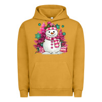 Pigment Peanut Butter pink christmas snowman Urban Hoodie - MaliasSmallBusiness