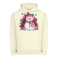 Pigment Pistachio pink christmas snowman Urban Hoodie - MaliasSmallBusiness
