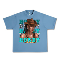 Pebble Blue howdy howdy black girl Urban Heavy Tee - texasbilliewilder