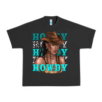 Pigment Black howdy howdy black girl Urban Heavy Tee - texasbilliewilder