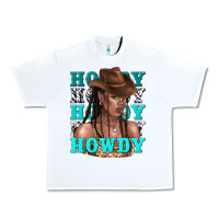 White howdy howdy black girl Urban Heavy Tee - texasbilliewilder