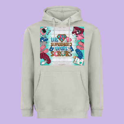 This Superhero Wears Scrubs Tumbler Heavyweight Hoodie Designed By Bundleandbundleshop