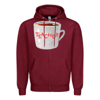 Burgundy teachers mug  fa element Zipper Hoodie - FaDigitalArtStudio