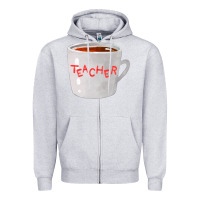 Heather Grey teachers mug  fa element Zipper Hoodie - FaDigitalArtStudio