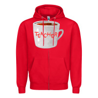 Red teachers mug  fa element Zipper Hoodie - FaDigitalArtStudio