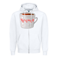 White teachers mug  fa element Zipper Hoodie - FaDigitalArtStudio