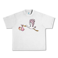Lunar Rock stork with baby girl Urban Heavy Tee - BarkalooDesign