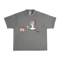 Tornado stork with baby girl Urban Heavy Tee - BarkalooDesign