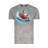 Cloud Rock surf happy santa Vintage Tee - Unal Design