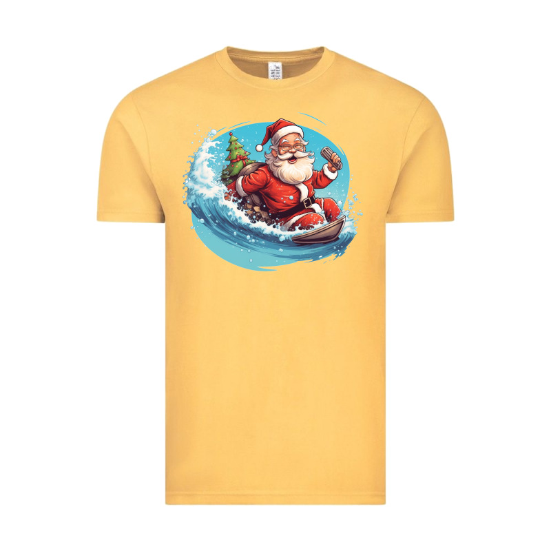 Surf Happy Santa Vintage Tee by Unal Design | Teevron