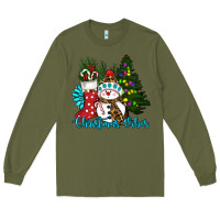 Army Green christmas vibes Long Sleeve Tee - RanaPortraitStore