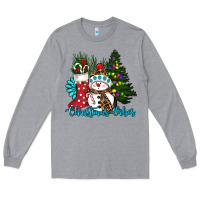 Heather Grey christmas vibes Long Sleeve Tee - RanaPortraitStore