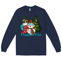 Navy christmas vibes Long Sleeve Tee - RanaPortraitStore
