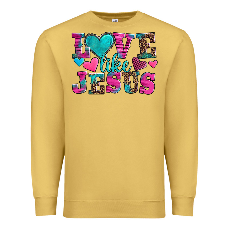 Love Like Jesus Valentine's Day Premium Sweatshirt by AdoDesignShop | Teevron
