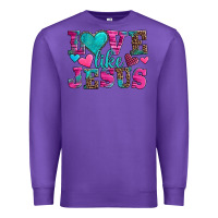 Purple love like jesus valentine's day Premium Sweatshirt - AdoDesignShop