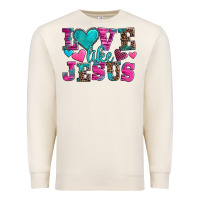 Sandshell love like jesus valentine's day Premium Sweatshirt - AdoDesignShop