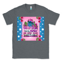 Charcoal Heather ohana means family stitch Classic Tee - Zillion Design Studio