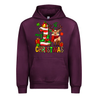 Mauve Wine my first christmas reindeer Urban Hoodie - MaliasSmallBusiness