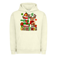 Pigment Pistachio my first christmas reindeer Urban Hoodie - MaliasSmallBusiness