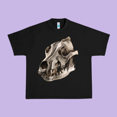 Wolf Skull Urban Heavy Tee Designed By Ranaportraitstore