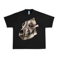 Black Wolf skull Urban Heavy Tee - RanaPortraitStore