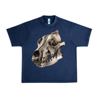 Navy Wolf skull Urban Heavy Tee - RanaPortraitStore
