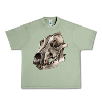 Oil Green Wolf skull Urban Heavy Tee - RanaPortraitStore