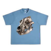 Pebble Blue Wolf skull Urban Heavy Tee - RanaPortraitStore