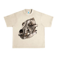 Sandshell Wolf skull Urban Heavy Tee - RanaPortraitStore
