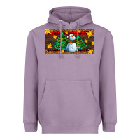 Lavender christmas tree with snowman Heavyweight Hoodie - AdoDesignShop