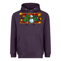 Plum christmas tree with snowman Heavyweight Hoodie - AdoDesignShop