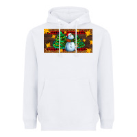 White christmas tree with snowman Heavyweight Hoodie - AdoDesignShop