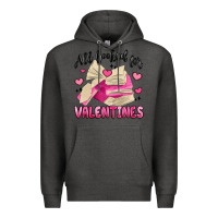 Charcoal Heather all booked for valentines Premium Hoodie - MaliasSmallBusiness