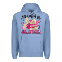 Colony Blue all booked for valentines Premium Hoodie - MaliasSmallBusiness
