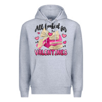 Heather Grey all booked for valentines Premium Hoodie - MaliasSmallBusiness