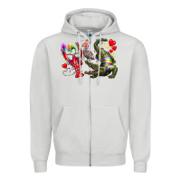 Dove Grey mardi gras Zipper Hoodie - RacoonDesign