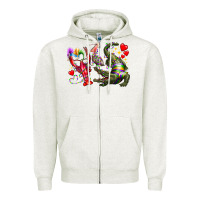 Oatmeal Heather mardi gras Zipper Hoodie - RacoonDesign