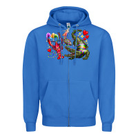True Royal mardi gras Zipper Hoodie - RacoonDesign