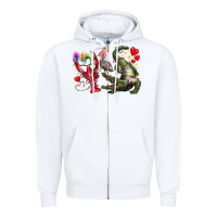 White mardi gras Zipper Hoodie - RacoonDesign