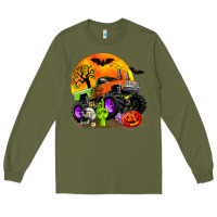 Army Green halloween monster truck Long Sleeve Tee - Zillion Design Studio