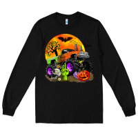 Black halloween monster truck Long Sleeve Tee - Zillion Design Studio