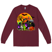 Burgundy halloween monster truck Long Sleeve Tee - Zillion Design Studio