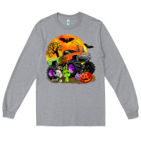 Heather Grey halloween monster truck Long Sleeve Tee - Zillion Design Studio