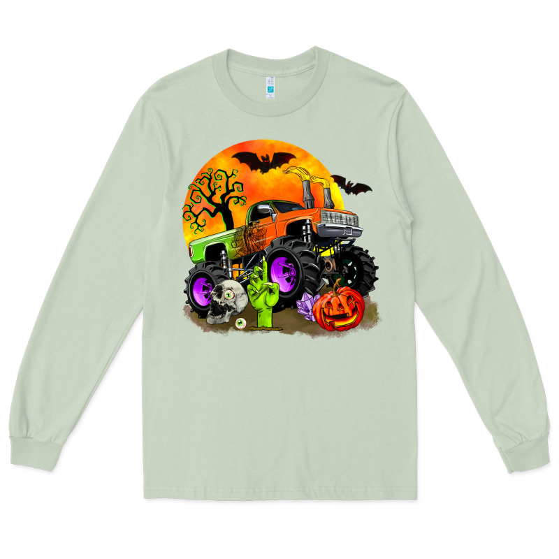 Halloween Monster Truck Long Sleeve Tee by Zillion Design Studio | Teevron
