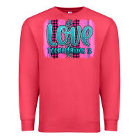 Cardinal love corinthians 13 valentine's day brushstroke Premium Sweatshirt - AdoDesignShop