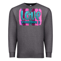 Charcoal Heather love corinthians 13 valentine's day brushstroke Premium Sweatshirt - AdoDesignShop
