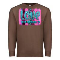 Chestnut love corinthians 13 valentine's day brushstroke Premium Sweatshirt - AdoDesignShop
