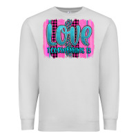 Dove Grey love corinthians 13 valentine's day brushstroke Premium Sweatshirt - AdoDesignShop