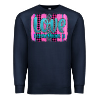 Navy love corinthians 13 valentine's day brushstroke Premium Sweatshirt - AdoDesignShop