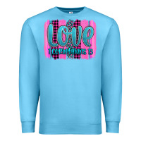 Ocean Blue love corinthians 13 valentine's day brushstroke Premium Sweatshirt - AdoDesignShop
